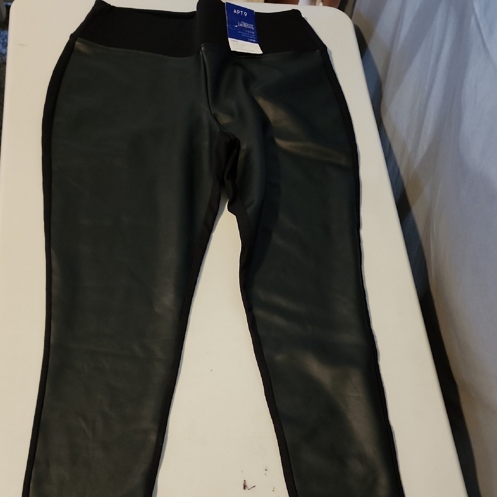 NWT Black Faux Leather Leggings